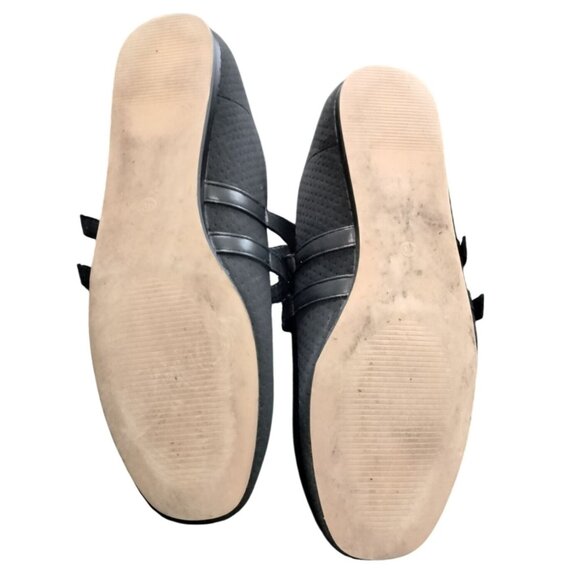 Goupsky Size 10 Ballet Flats Womens Black Suede Mesh Buckle Soft Adjustable - Picture 10 of 11